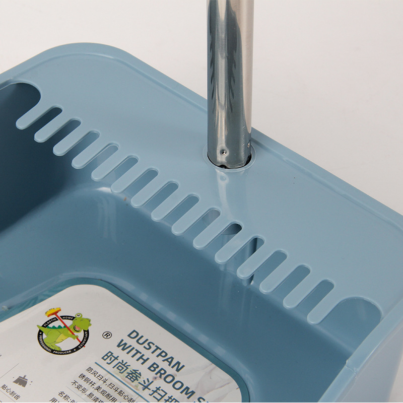 Juego de escoba y recogedor de cerdas suaves de acero inoxidable para el hogar, escoba de plástico para barrer, combinación de escoba y recogedor, artefacto al por mayor