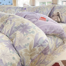 纯棉四件套全棉2025新款床上用品清新碎花被套床单宿舍床笠三件套