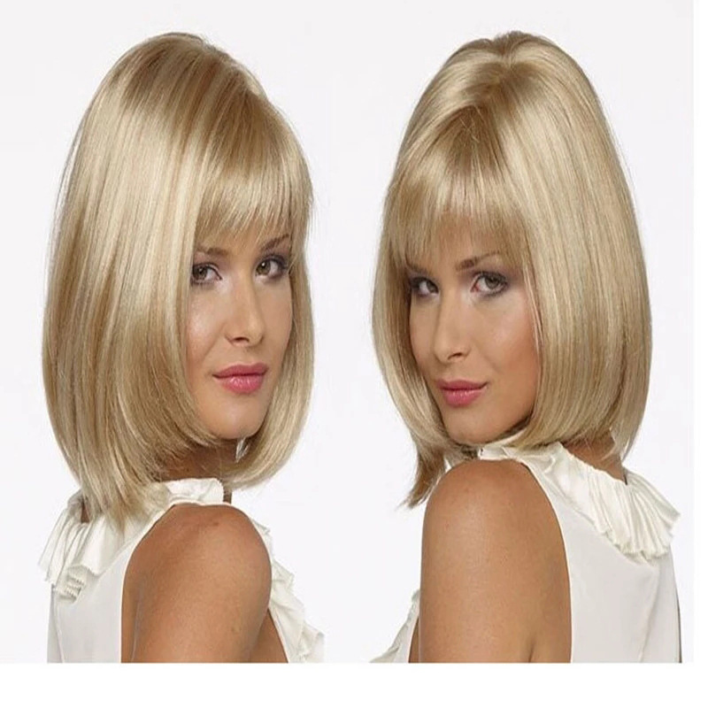 Wig Women's Cross-border New Wig European and American Chemical Fiber Wig Set wigs Front Lace Bobo Head Wig 613