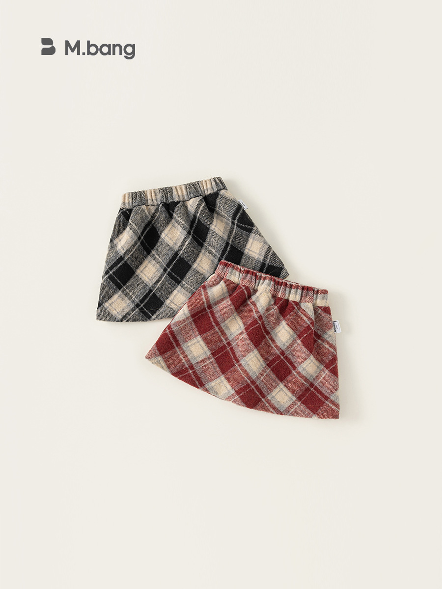 Yoobao ropa infantil de niñas media falda bebé de otoño multifacé retrogrado falda corta para niños A falda de niñas