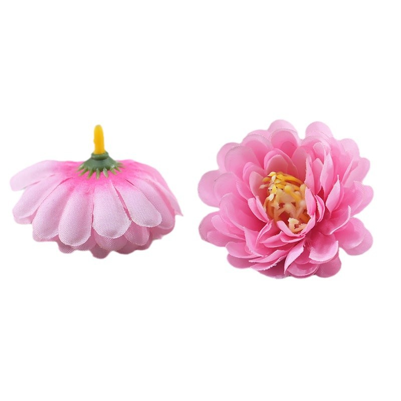 Simulación flor de loto de nieve decoración de boda 6cm brotes de flores bola de flores arco de pino crisântemo cabeza de decoración DIY flores falsas