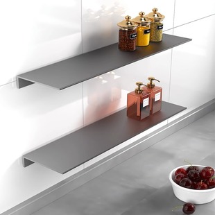 Space aluminum partition punch-free Nordic simple bathroom storage rack bathroom wall hanging mirror front storage