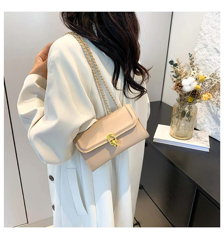 Cataramă cu lanț, ocazional, crossbody cu umăr, personalitate, culoare solidă, simplu 2024, frumos, pătrat mic, pentru femei_voghion.com