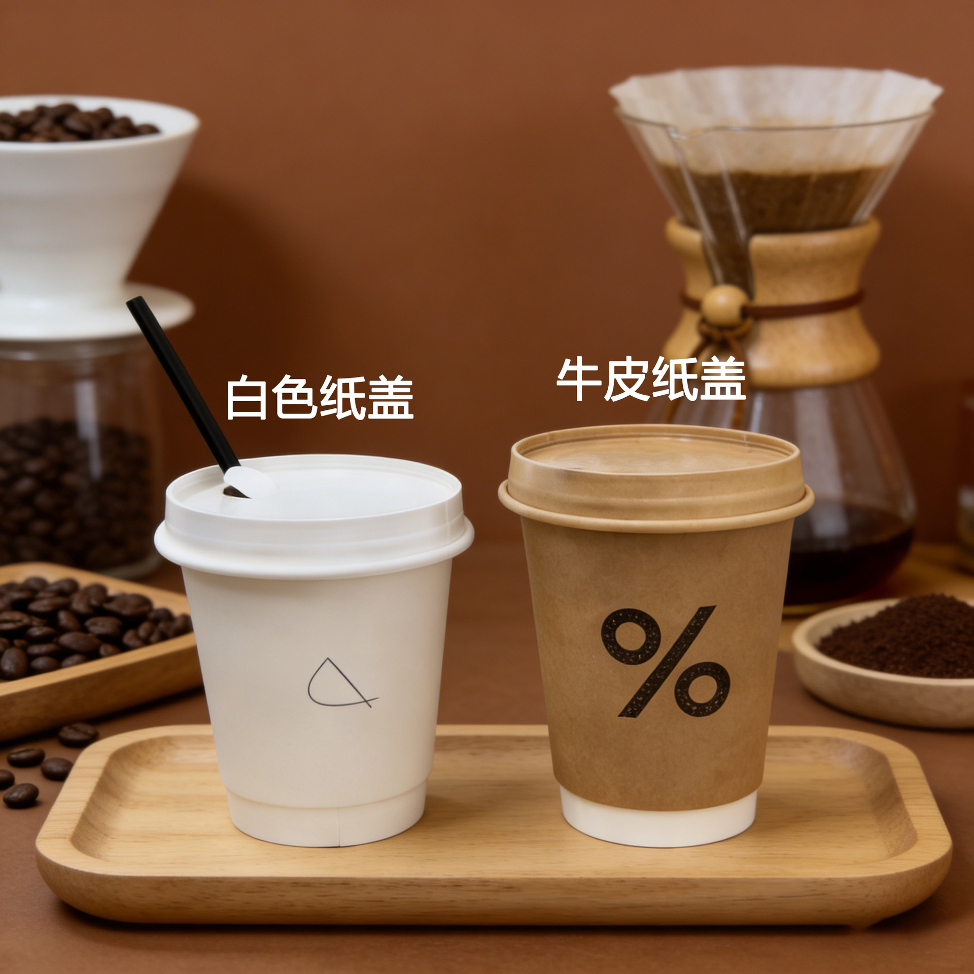 Coffee Cup Paper Lid 90 Caliber Disposable Hot Drink Food-Grade Milk Tea Cup Lid Eco-Friendly Paper Biodegradable Thickened
