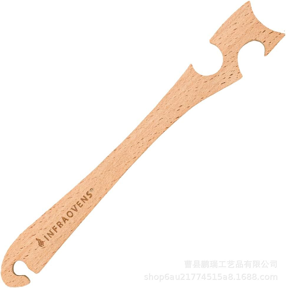 오븐 랙 풀러 나무 오븐 랙 방지 화상 푸시 및 풀 도구 주방 오븐 공기 프라이어