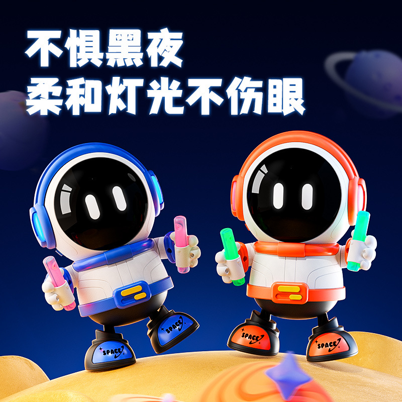 Nuevos productos de danza eléctrica rock astronauta música iluminación astronauta danza robot juguetes para niños al por mayor