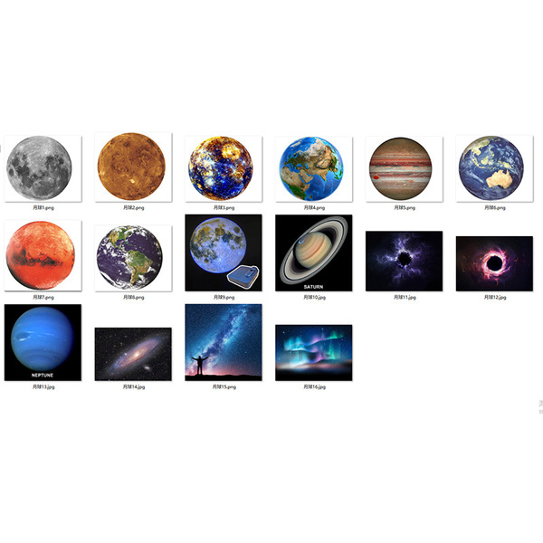 Moon Earth Background Happy Birthday Projector Korean Ins Style Little Red Book Same Style Internet Celebrity Photo Projector Lamp