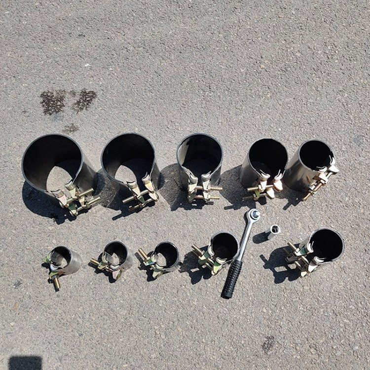 不锈钢管道修补套管消防救援金属套管堵漏工具套管式快速堵漏装置