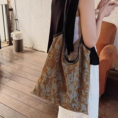 オリジナル手作り油絵バッグソフトキャンバス文芸范小衆デザイン旅行携帯大容量トートバッグ