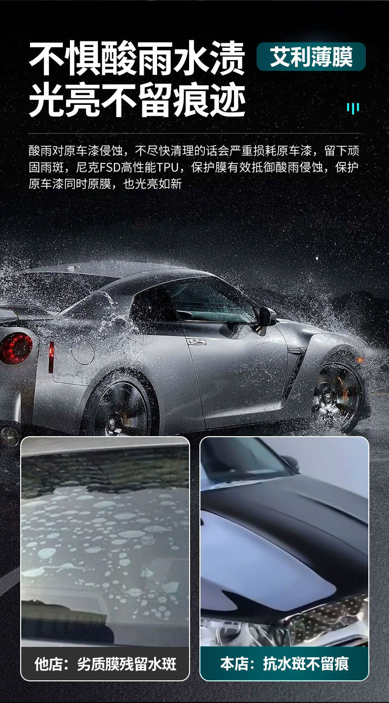 Factory wholesale car tpu paint transparent protective film automatic repair anti-scratch non-baking full body invisible car jacket