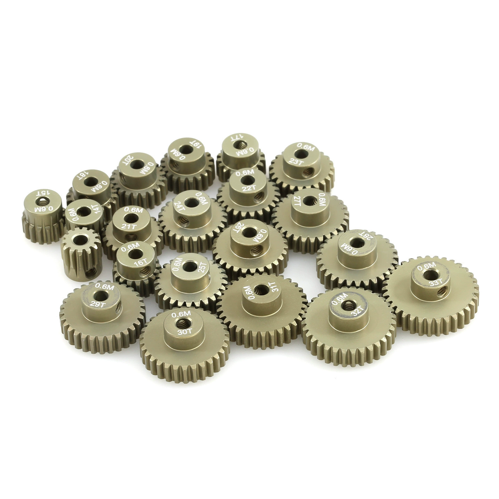 7075 aluminum alloy hard oxygen 13-33T 3.175-hole gear m0.6 mold 1/10 climbing motor deceleration teeth