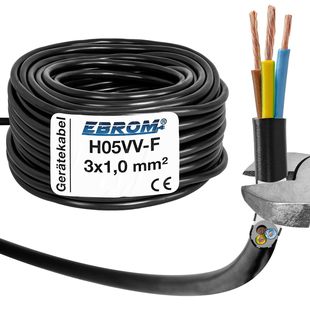 Schlauchleitung Gerätekabel H05Vv-F 3g1 Mm² - 3X1,0 Mm² -