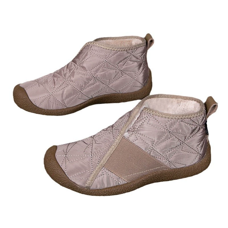 Зимние нескользящие тёплые low boots для отдыха, обувь