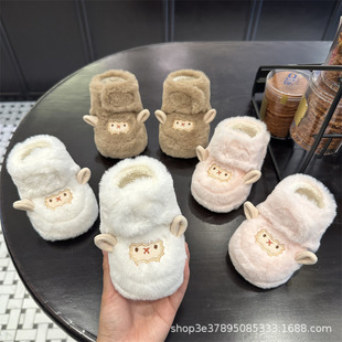 0-1 years old autumn and winter baby cotton shoes 6-12 months toddler shoes boys and girls baby shoes fleece-lined soft soles 3