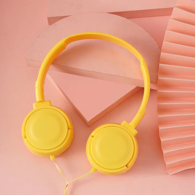 Transfronterizo auriculares MZ-026 macaron cinta micrófono con cable para niños auriculares de control de alambre auriculares de la computadora al por mayor