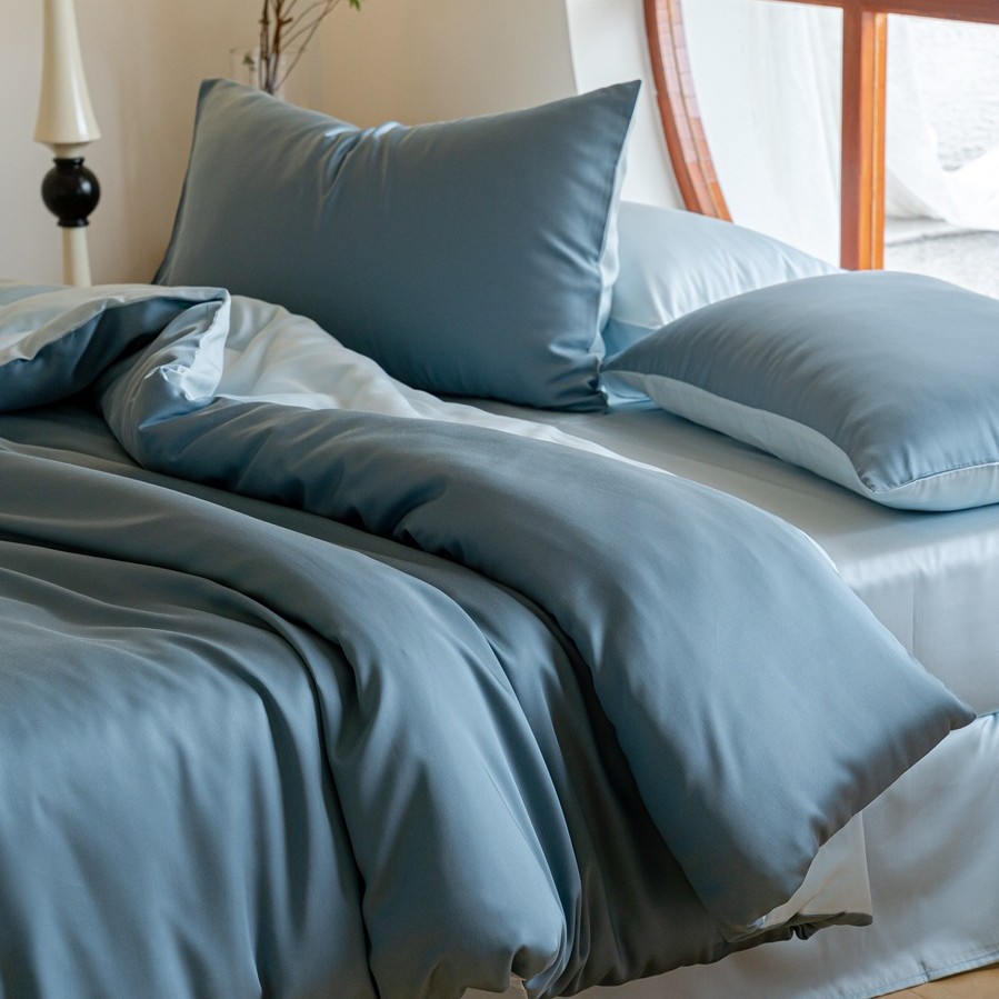 Ice Silk Duvet Cover Set 4-piece Tencel Summer Bedding Luxury_voghion.com