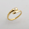 Japanese one size ring stainless steel, simple and elegant design, Korean style, 18 carat, on index finger