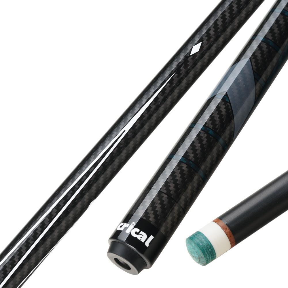 Taco de billar CRICAL de fibra de carbono, taco privado con tecnología negra dividida 1/2, taco negro para bola ocho-nueve, cabeza grande americana