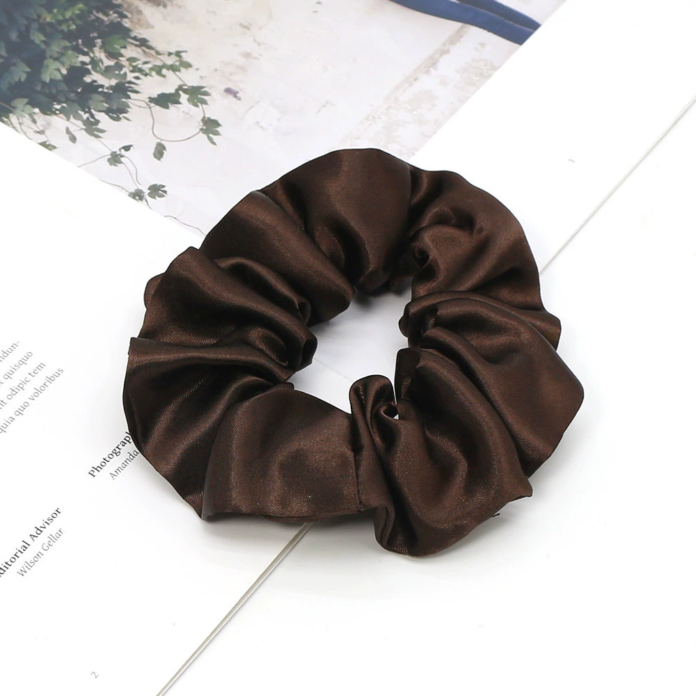 Hair Scrunchie Set, European Style, Satin Fabric, Simple Elegant Design, 6-Color Options