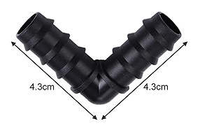 Kit de accesorios de riego Conector de tubería 16PE 16 Conector de enchufe Codo recto Interruptor de enchufe de tres vías