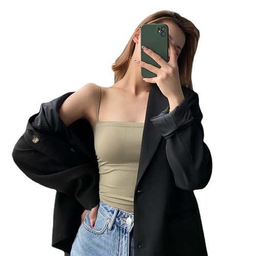 METWO beautiful back-wrapped chest camisole women's outer wear inner bottoming top bra all-in-one underwear women's chest pad