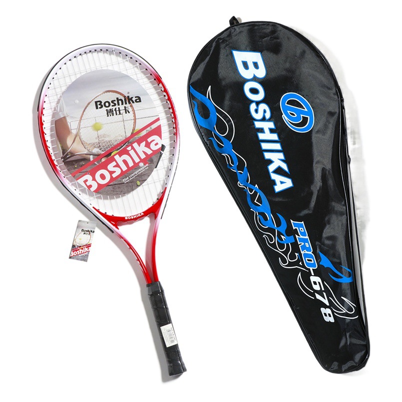 Bushika raqueta de tenis traje con entrenador de aleación de aluminio raqueta de tenis para la práctica de entretenimiento para adolescentes y adultos