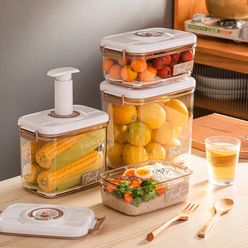 Vacuum crisper electric air-exhaust sealed tank wholesale grain storage tank kitchen refrigerator drain food storage box