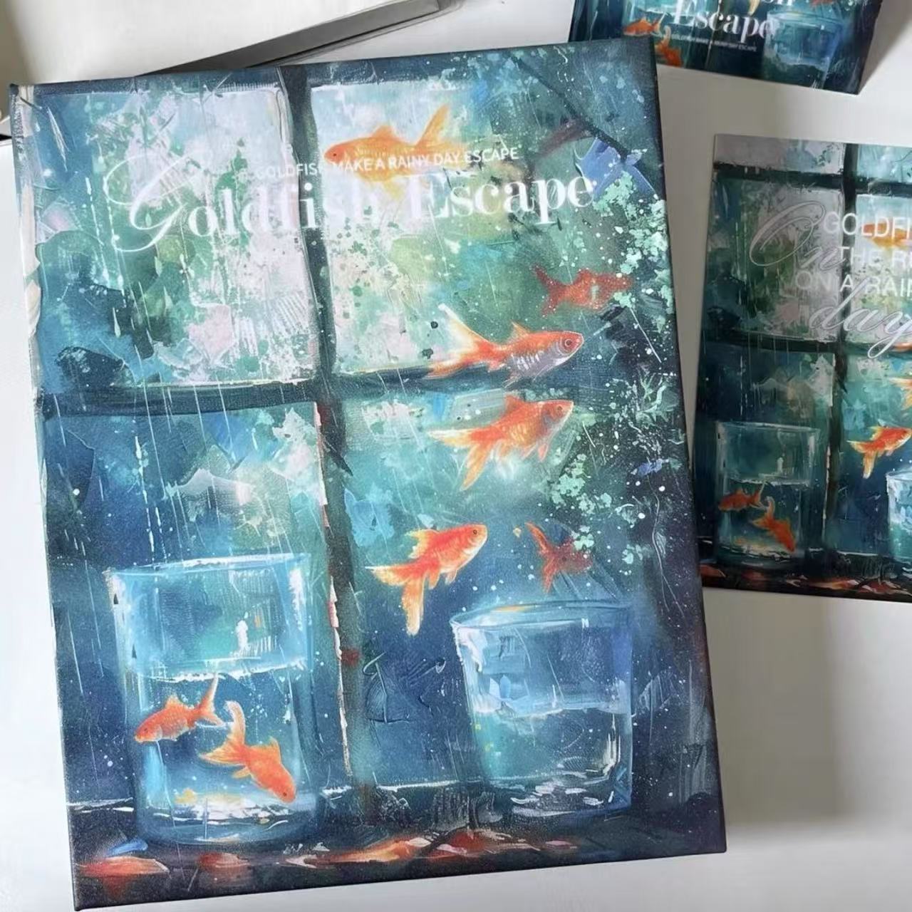 금붕어의 탈출 안개꽃 카드북 사각형 그리드 고급스러운 인스 아이돌 3inch 소형 카드 폴라로이드 수납 사진첩