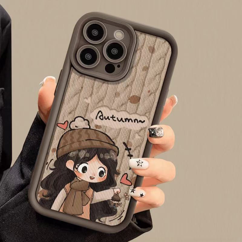 Pareja linda aplicable iphone16pro funda para teléfono móvil Apple 15 anti-caída 14 dibujos animados 13promax nuevo 12x