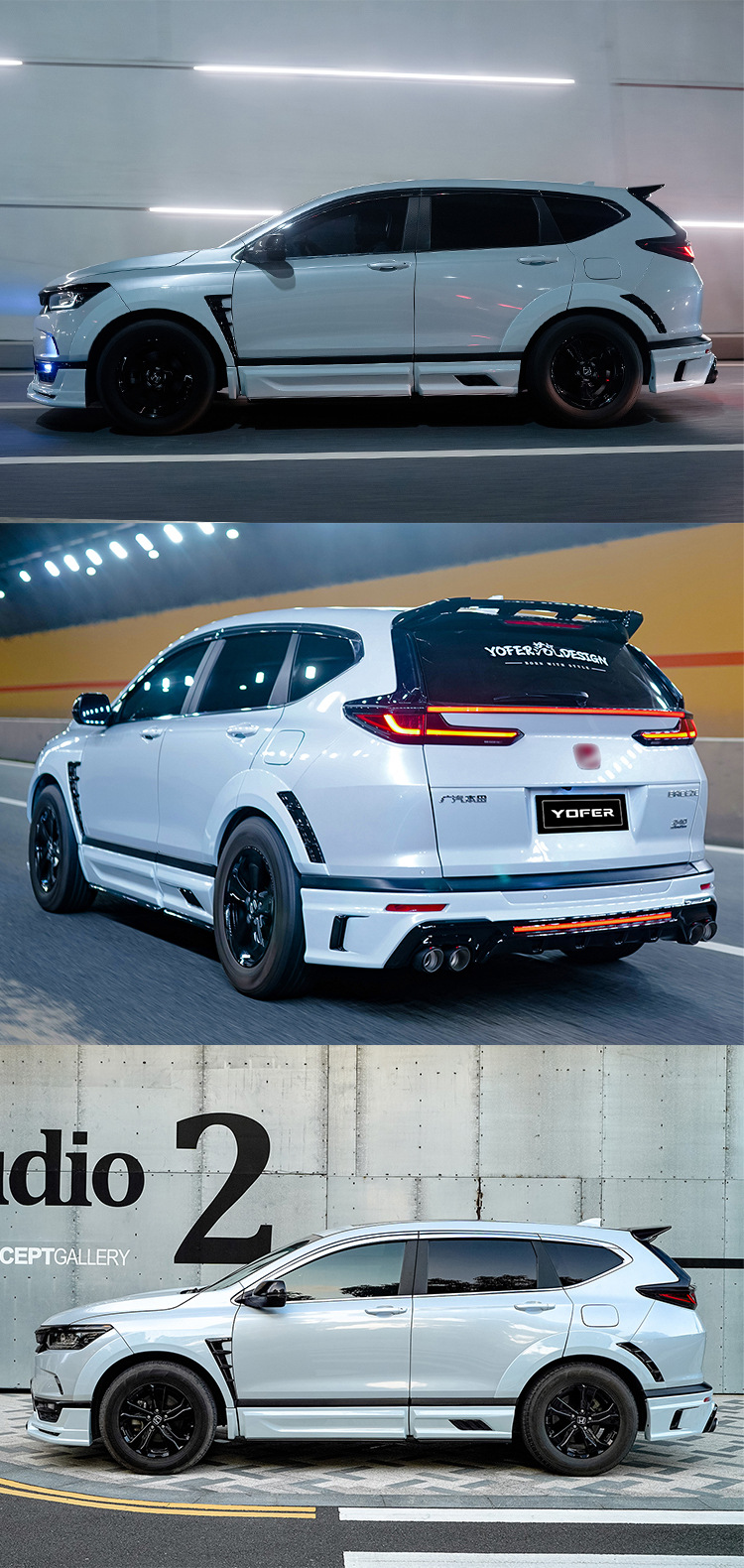 Suitable for Honda Haoying Modified Yofer Sports Rear Wing Without Punching, Fixed Wind Wing, Tail Pressure Rear Spoiler