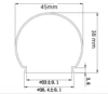 G45 PC milky white lampshade (outer diameter 36.5mm)
