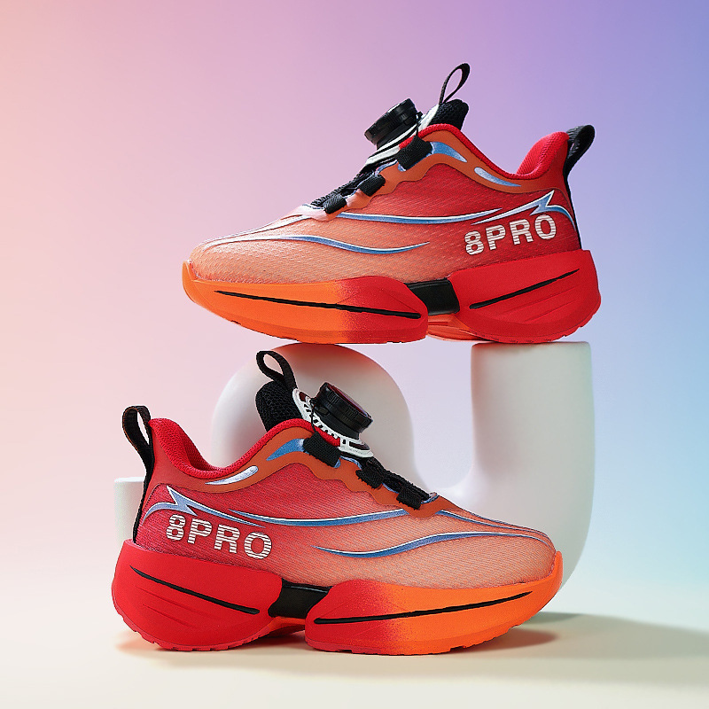 Zapatos de running para niños de conejo rojo primavera nuevos zapatos de deporte de malla transpirable para niños zapatos de running casuales antideslizantes para estudiantes