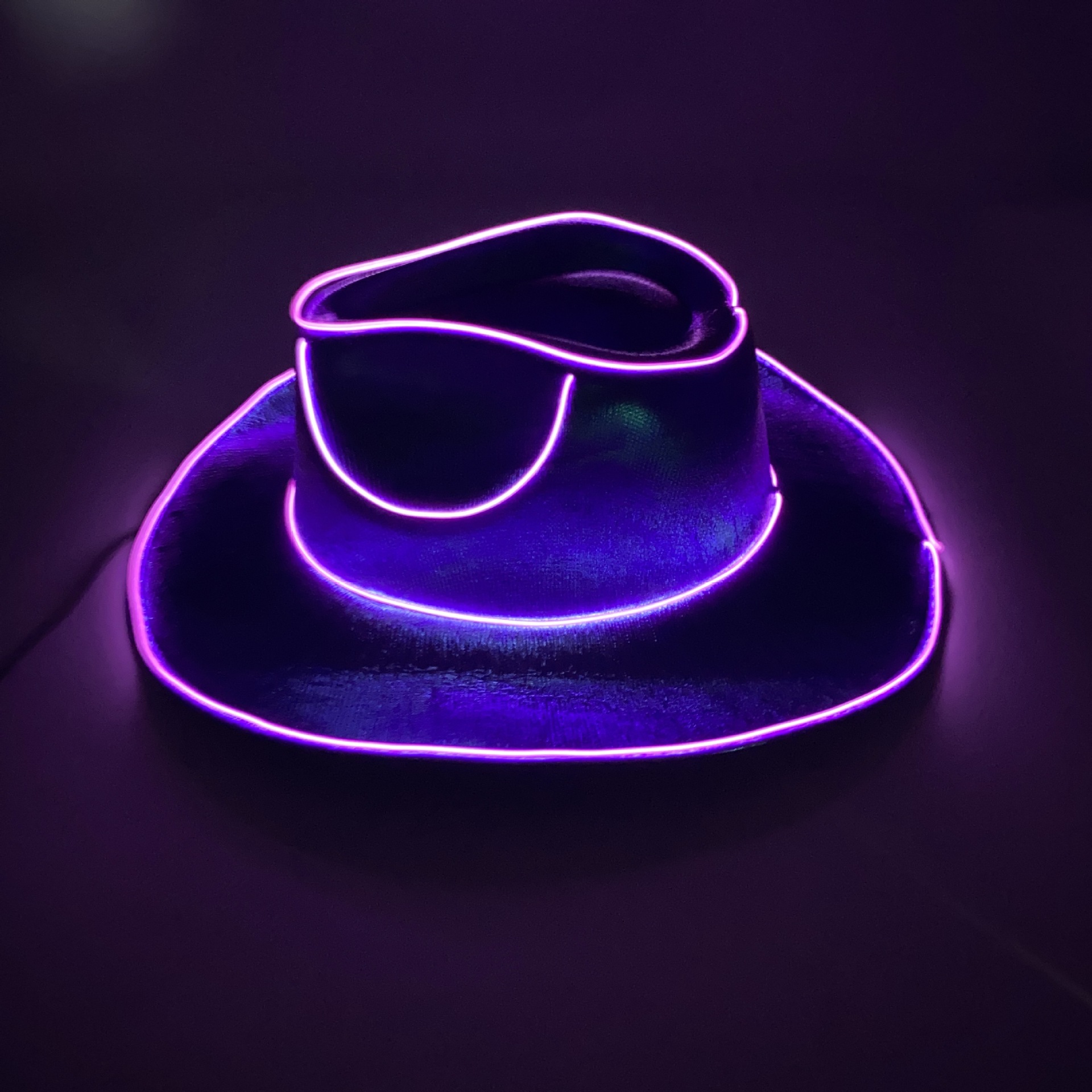 #550-2 紫色底(紫色)发光牛仔帽