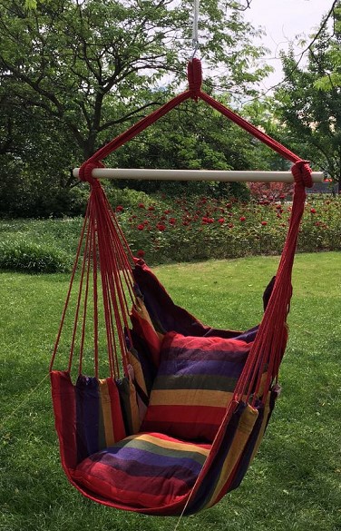 Silla colgante transfronteriza para interiores y exteriores dormitorio hamaca para estudiantes universitarios silla perezosa balcón silla de columpio para el hogar silla colgante para exteriores engrosada
