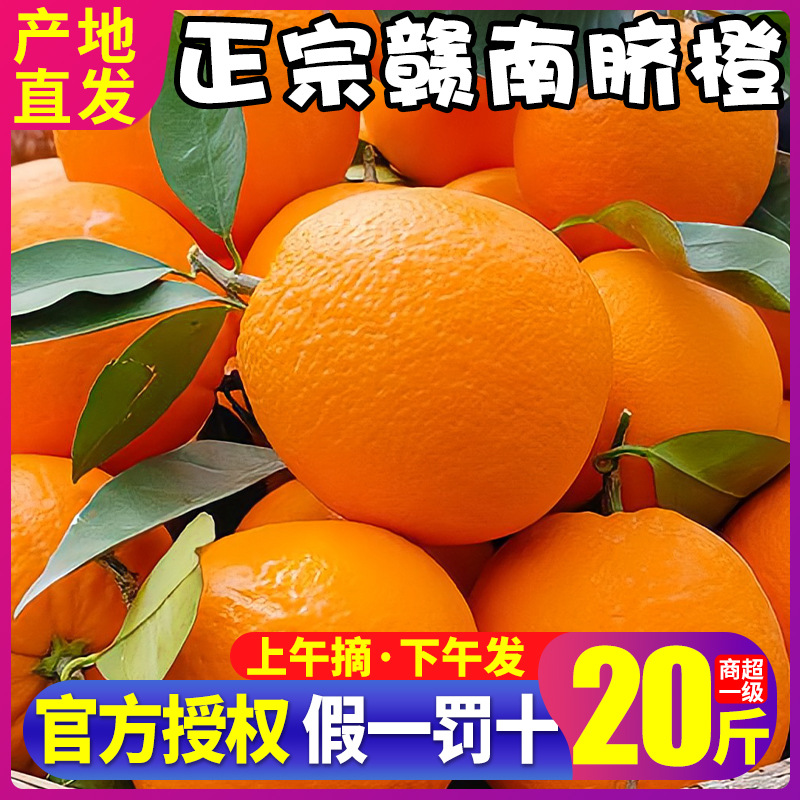 正宗江西赣南脐橙新鲜橙子20斤手剥礼盒赣州当季甜橙孕妇水果包邮