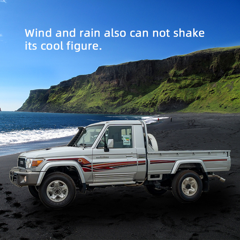 适用于酷路泽皮卡大车型 外观改装拉花 车窗尾部个性加装彩条贴纸