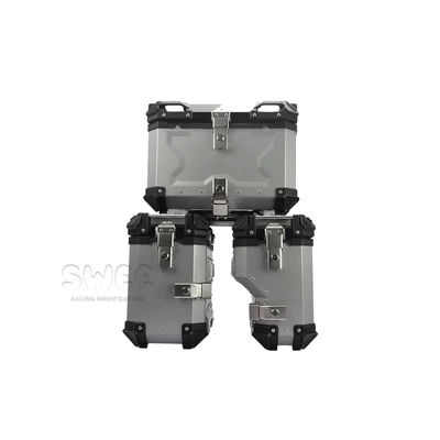 Motorcycle trunk, motorcycle back box battery car - 45l35l-three-boxes-of-right-hide-silver