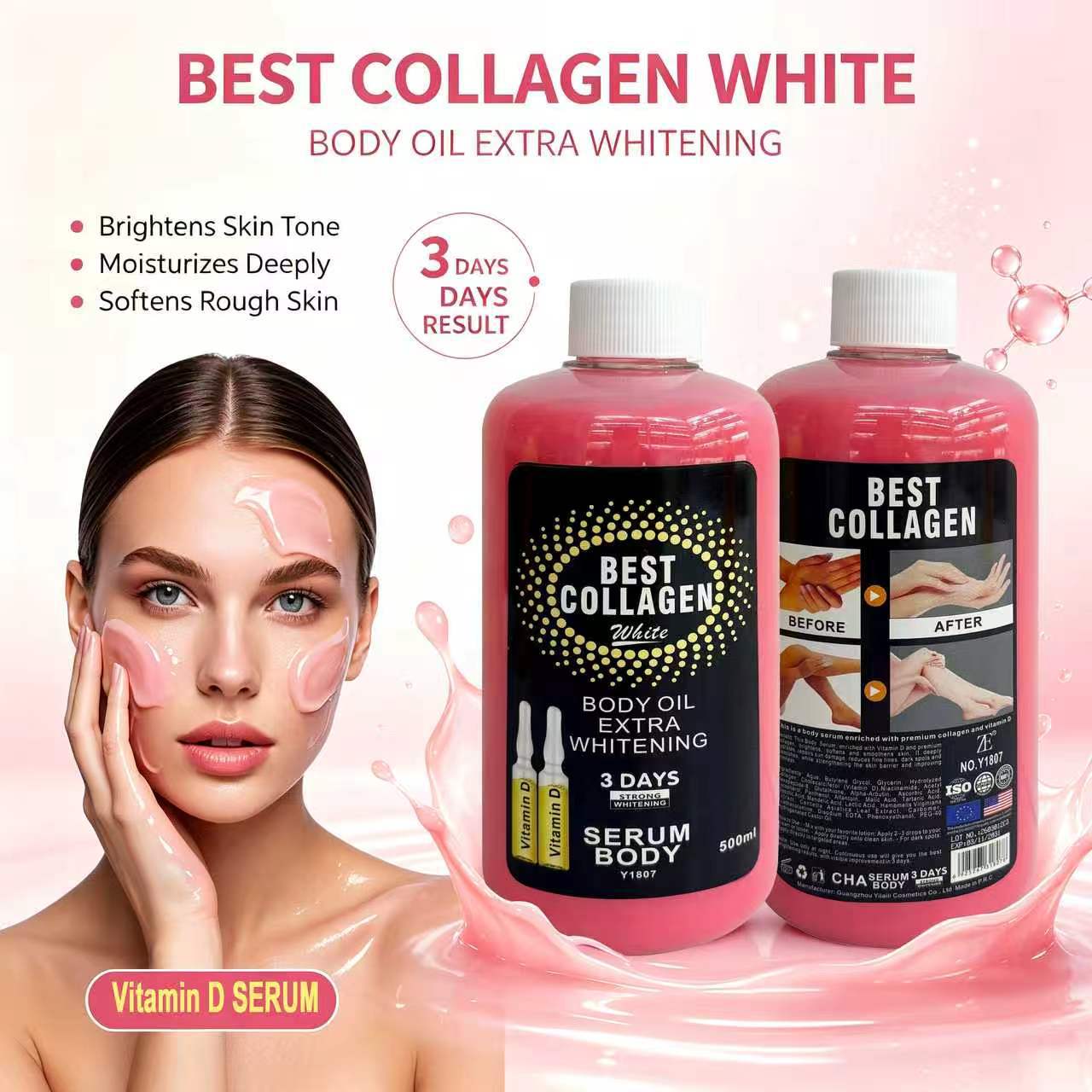 Cross-Border Collagen Essence Nourishing Full Body Brightening Moisturizing Hydrating Skin Repair 500ml Wholesale Export