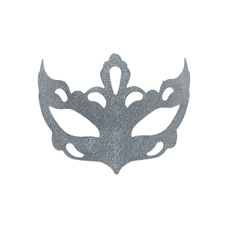 Halloween nueva máscara de mitad de cara polvo brillante corolla retrógrado máscara retrógrada misteriosa máscara de maquillaje de alto nivel máscara de baile