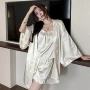 春秋夏季性感仿真丝家居服
