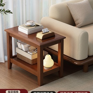 Solid Wood Side Table for Sofa, Home Use Coffee Table, Bedside Small Table, Movable Tea Table, Small Apartment Corner Table, Side Table T&