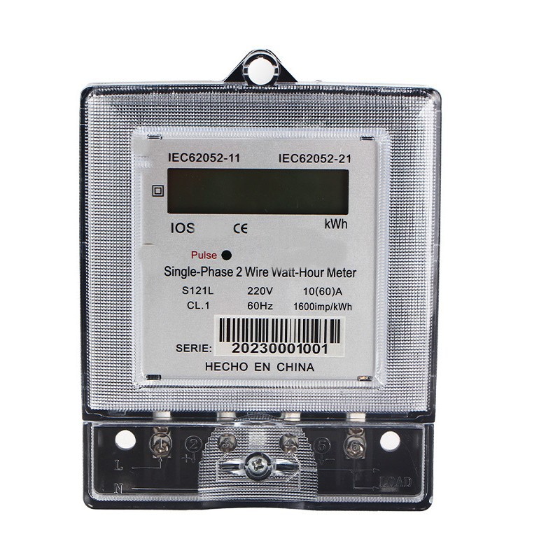 英文版外贸出口单相家用公寓出租房电表220v液晶计数显示电能表