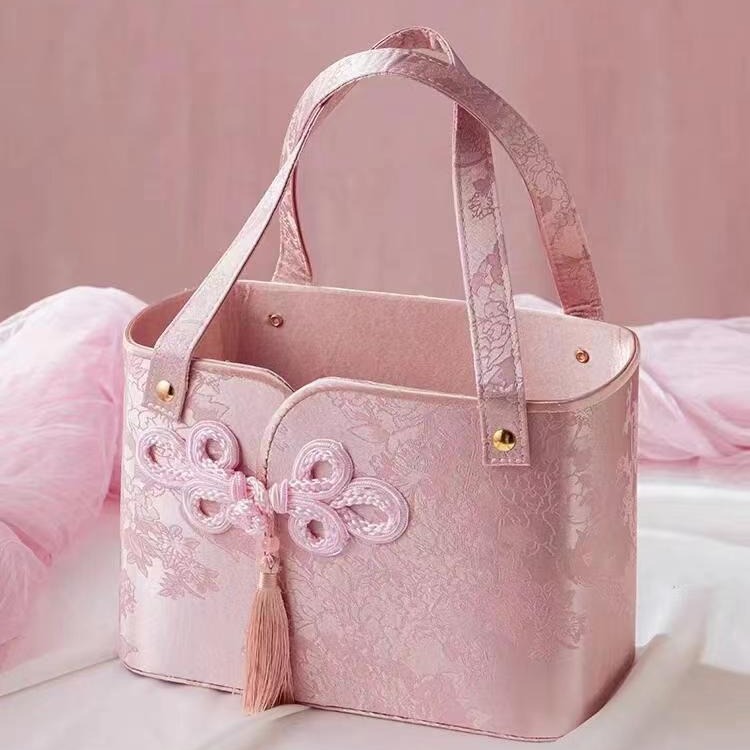 Nueva caja de regalo de estilo chino, dama de honor, grupo de hermanas de boda, caja de regalo vacía, canasta de flores, canasta de flores, caja de regalo de viento