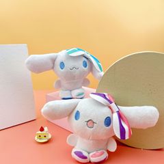 大耳狗玩偶布娃娃鑰匙扣掛飾毛絨玩具批發玉桂狗包包掛件公仔