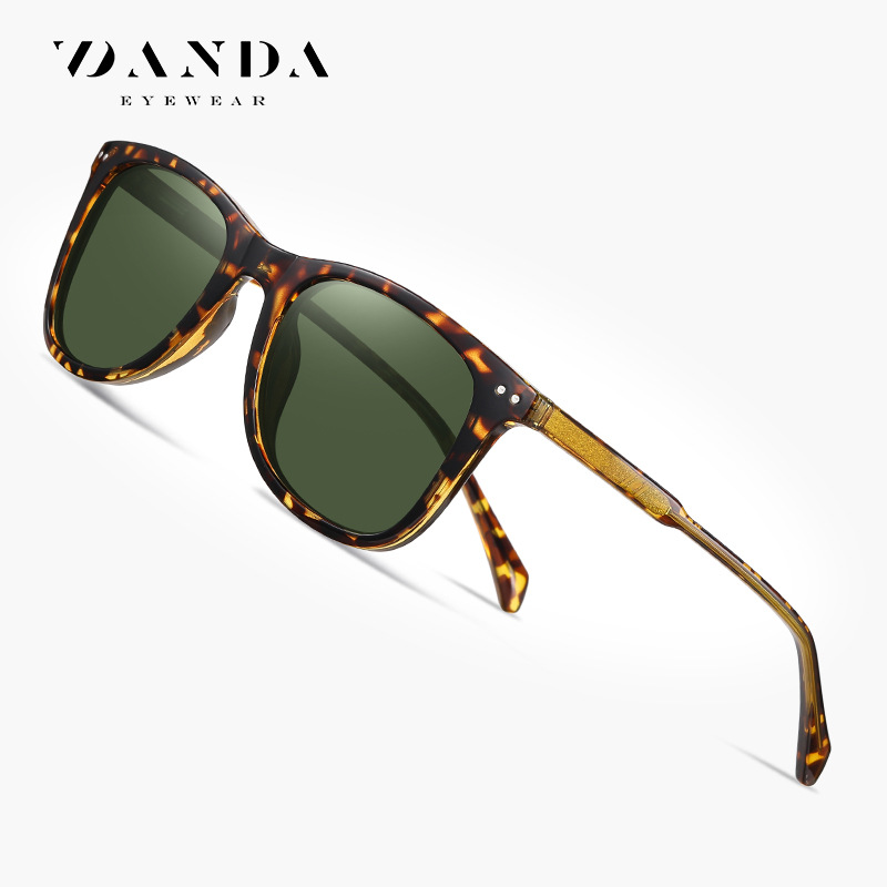 2021 nuevas gafas de sol de los hombres de moda gafas de sol polarizadas TR3601 primavera pierna pin gafas de sol de diseño propio