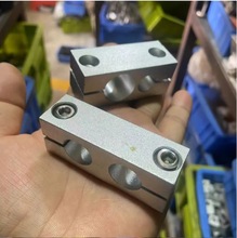 光轴固定夹 钢管平行双孔固定夹 光轴支柱连接件固定块支撑锁紧夹