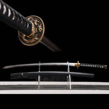 龙泉华影剑龙泉宝剑百炼花纹钢手工锻打覆土烧刃手工研磨未开刃