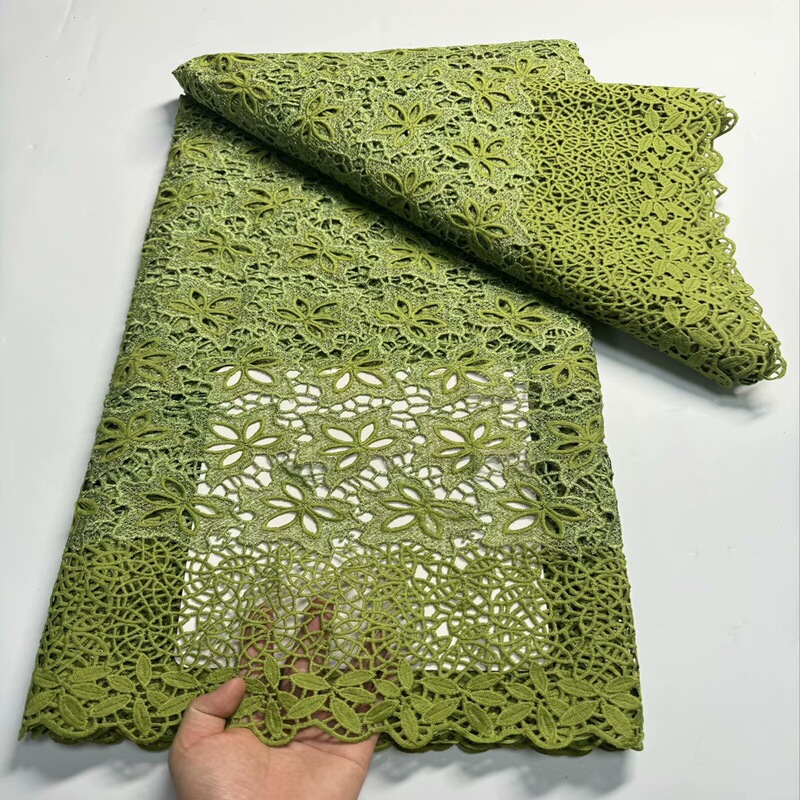 Cross Border Water Soluble Embroidery Hollow Wedding Dress African Costume Party Fabric guipure cord lace