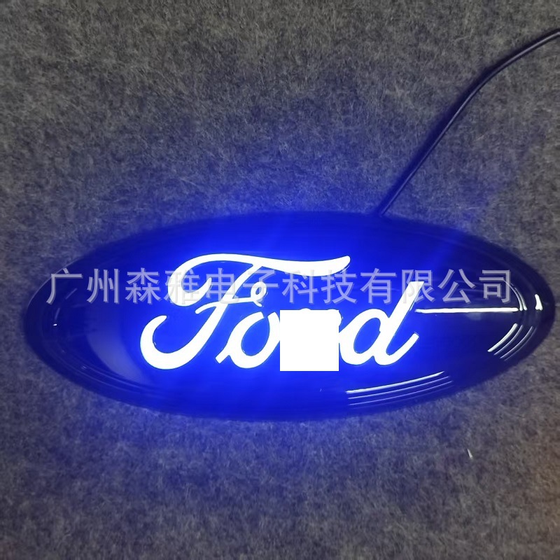 Suitable for Ford F-150 Grille Emblem Tail Emblem Adventure Grille Crystal Emblem 9inch Car Emblem Light