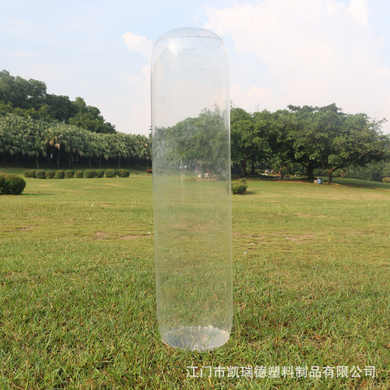 高透明充气圆柱形商业美陈装饰气囊气模吹气棒子颈枕腰靠透明枕头